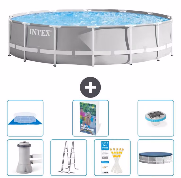 Struttura per piscina a forma di prisma - 427x107 cm - composta da 6 elementi - modello S596