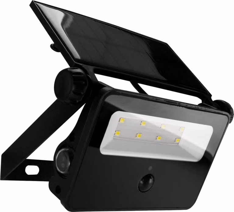 Strühm 04040 Lampada solare a LED "SANTOR LED 2W CW" con rilevatore di movimento, IP65, 200 lm, adatta per uso esterno