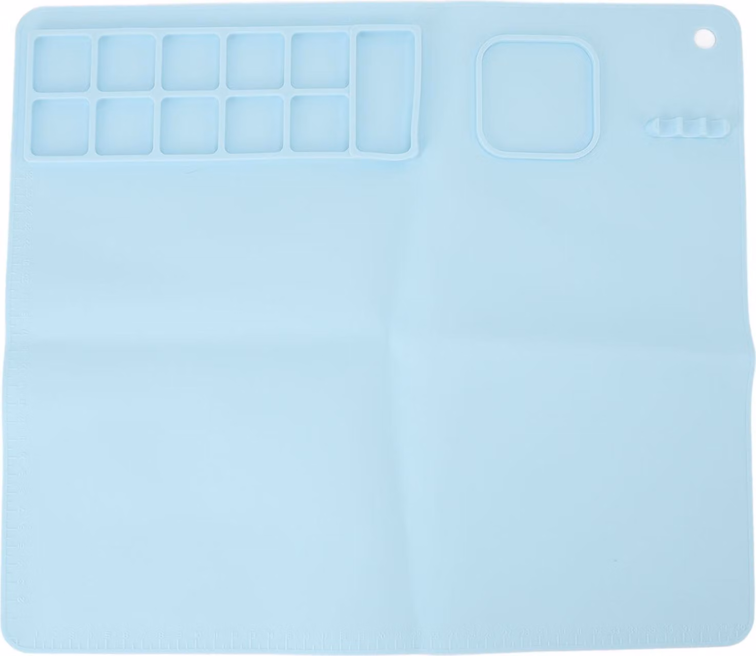 Tappetino da pittura in silicone con tavolozza facile da pulire Tappetino da disegno multifunzionale per arti e mestieri per bambini Blu