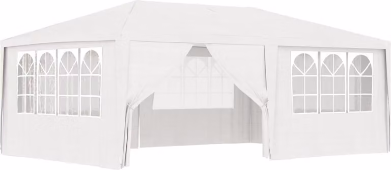 The Living Store tenda professionale per feste con pareti laterali 4×6 m bianco 90 g/m²
