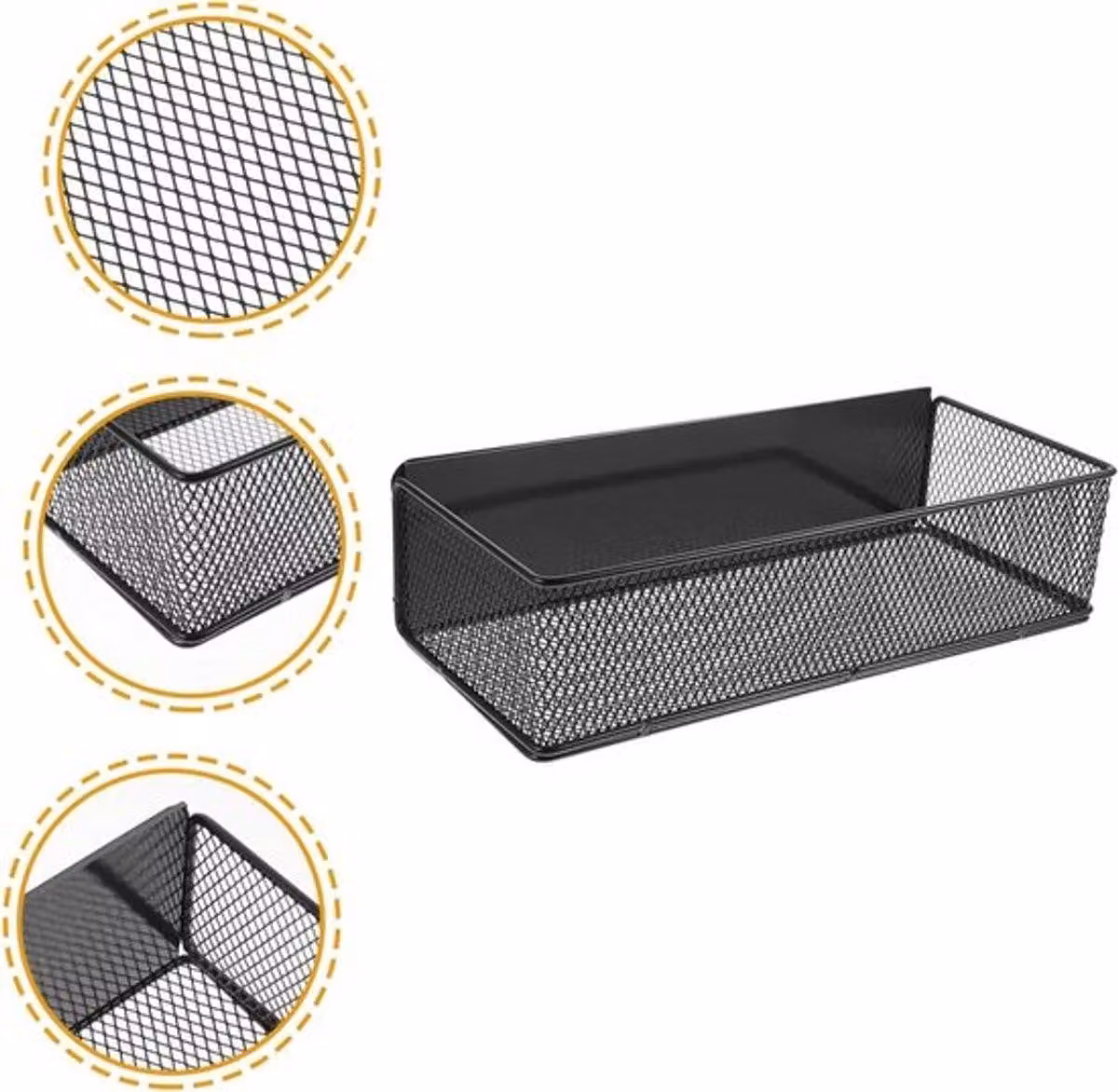 Ripiano magnetico per frigorifero con cesto, 7 x 12 x 7 cm, organizer per erbe aromatiche e accessori da cucina, da montare a parete, ideale per cucina e casa, colore nero, salvaspazio