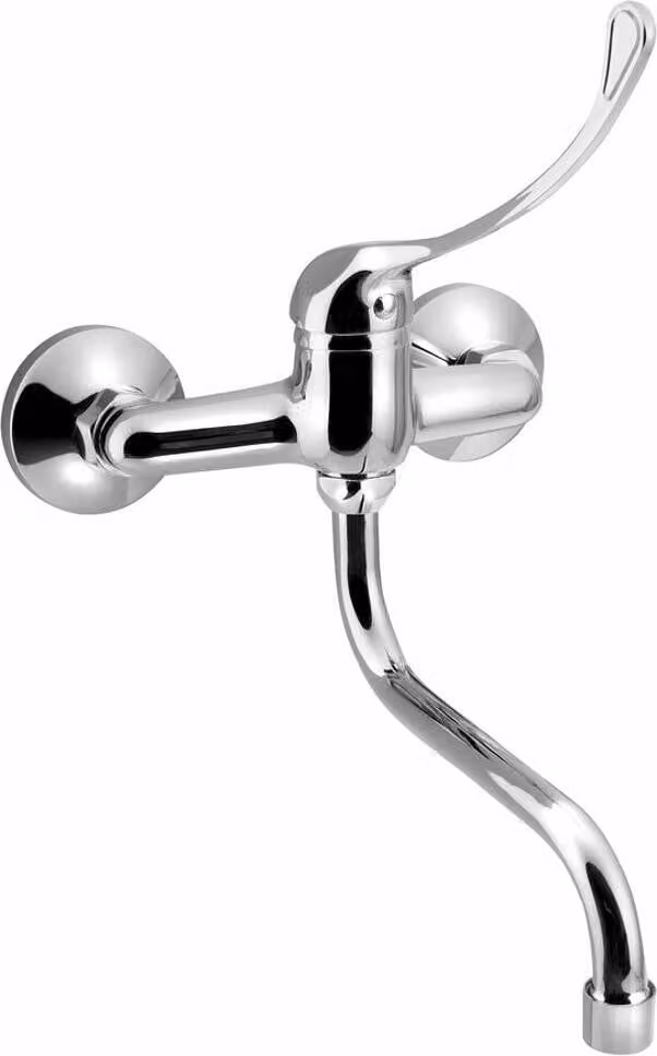 AQUALINE 35 rubinetto a parete, leva lunga, 177 mm, cromo