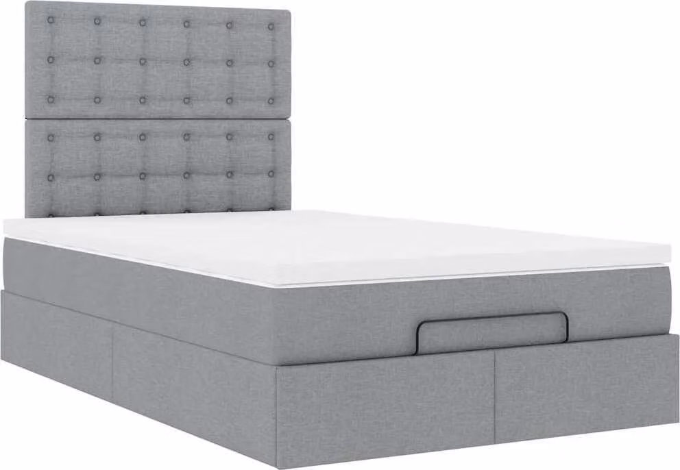 Struttura Letto Pouf con Materasso 120x200 cm in Tessuto