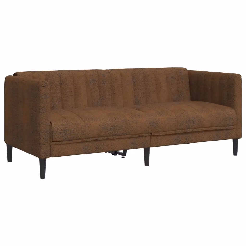 Divano letto moderno vidaXL in similpelle marrone con funzione notte per soggiorno L: 176 cm, P: 76,5 cm, H: 74,5 cm – 2