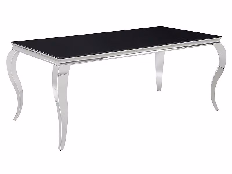 Tavolo da pranzo PREDRAG - 150x90, nero / cromo