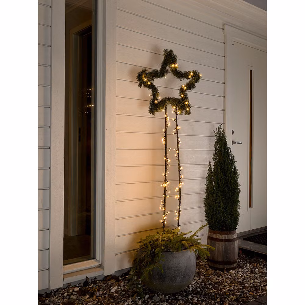 Micro luci LED smerigliate 80 diodi bianco caldo IP44