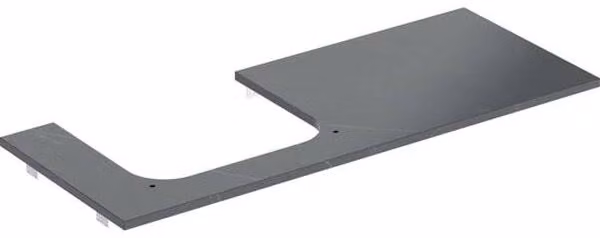 Geberit ONE Plaque de lavabo, découpe à gauche, pour lavabo à poser, grès cérame, 120x2x47cm, 505.135.00.2, 505.135.00.2