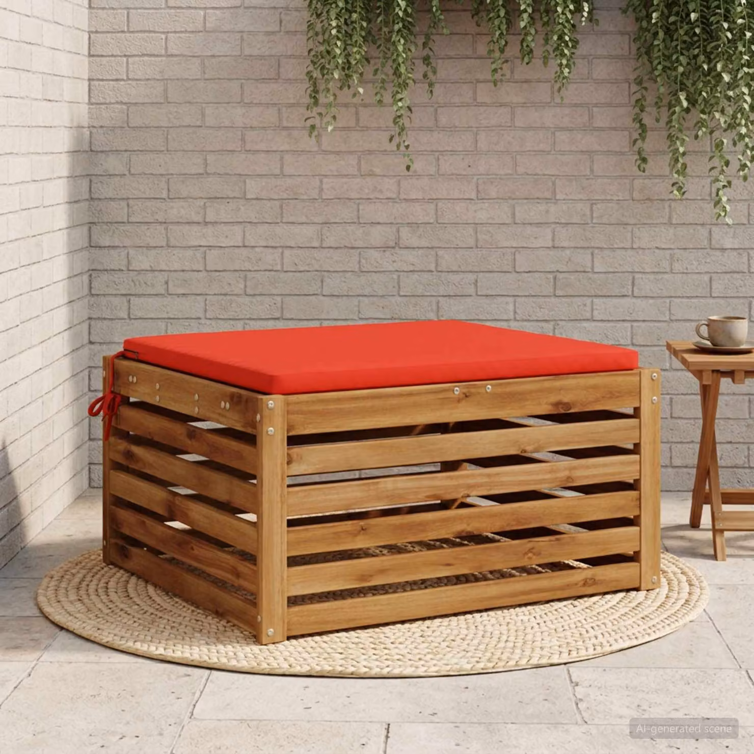 Cuscino per sedia vidaXL SOEST rosso in poliestere con rivestimento lavabile e resistente ai raggi UV