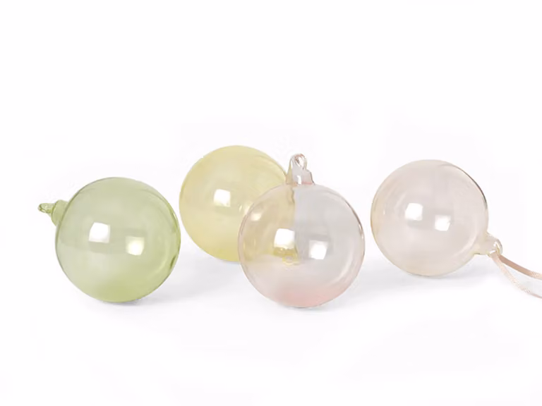 Glass Baubles Sphere Mixed Light L - Set di 4