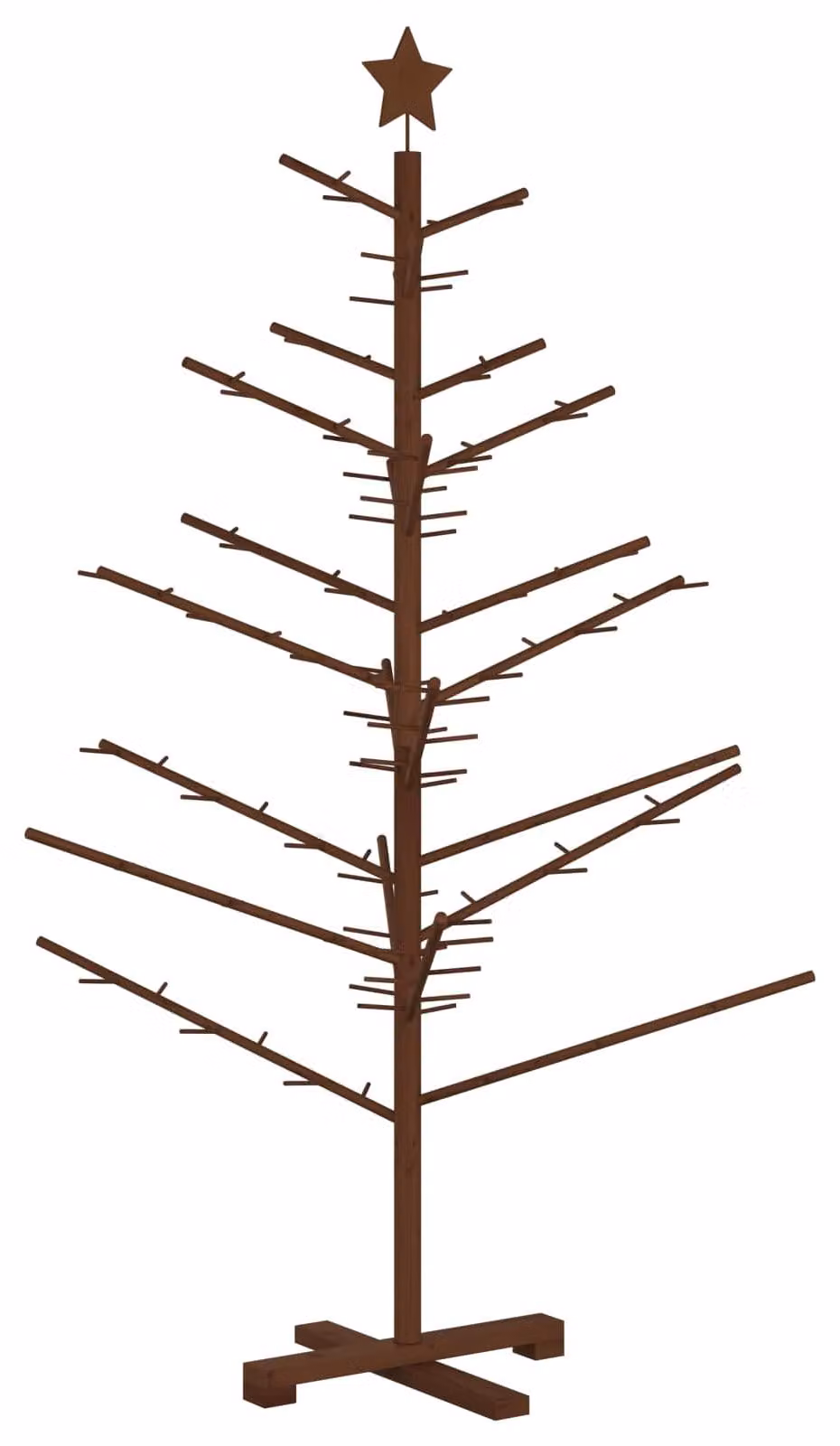 Albero di Natale in legno, altezza 150 cm, realizzato in bambù e legno massello di pino