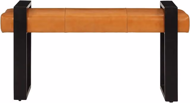 Panca Nera e Marrone 110 cm in Vera Pelle di Capra CFW1434397