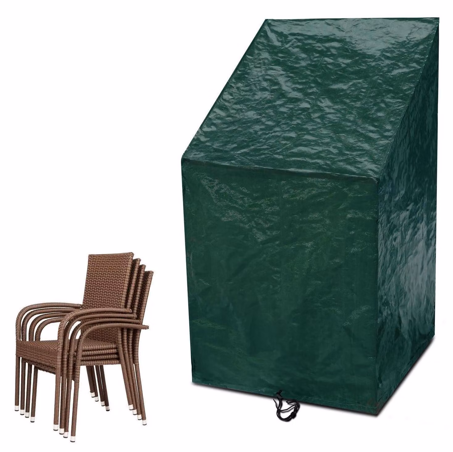 Copertura impermeabile per sedia da giardino, colore verde, in polietilene (PE), dimensioni 65x65x80/120 cm