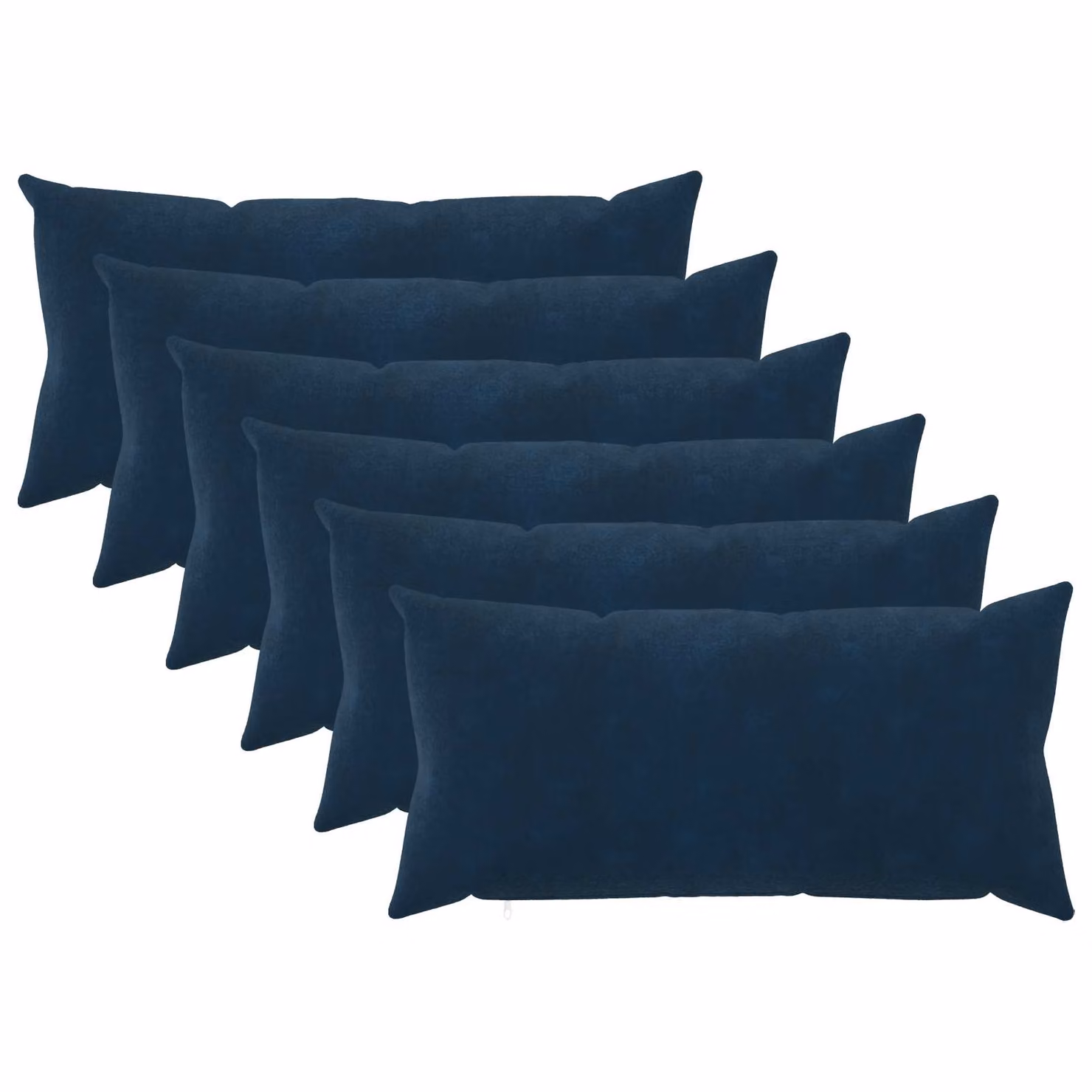 vidaXL Cuscino con cuscino HEERLEN 6 pz Blu Fleece in microfibra