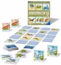 Gioco Memory Dinosauri Ravensburger con 64 tessere multicolore per lo sviluppo cognitivo