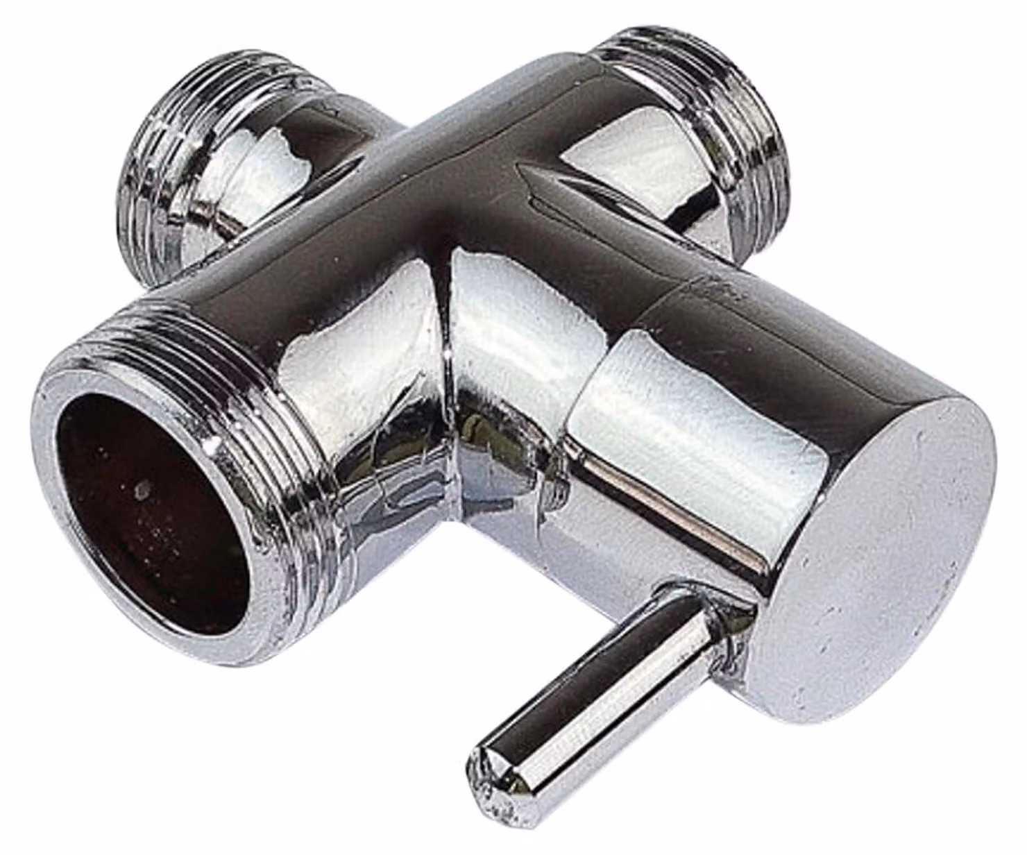Valvola di intercettazione a due vie, da 1/2" a 3/4", in ottone cromato