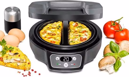 Omelet Chef OM 950 - Omelettiera potente con rivestimento antiscivolo