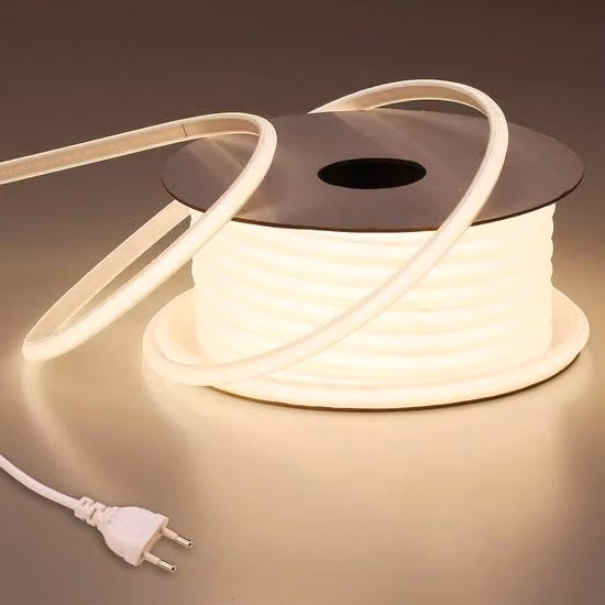 Striscia LED COB da 20m con luce Bianco Naturale 4000K, 200W, IP65 impermeabile e tagliabile per uso interno ed esterno