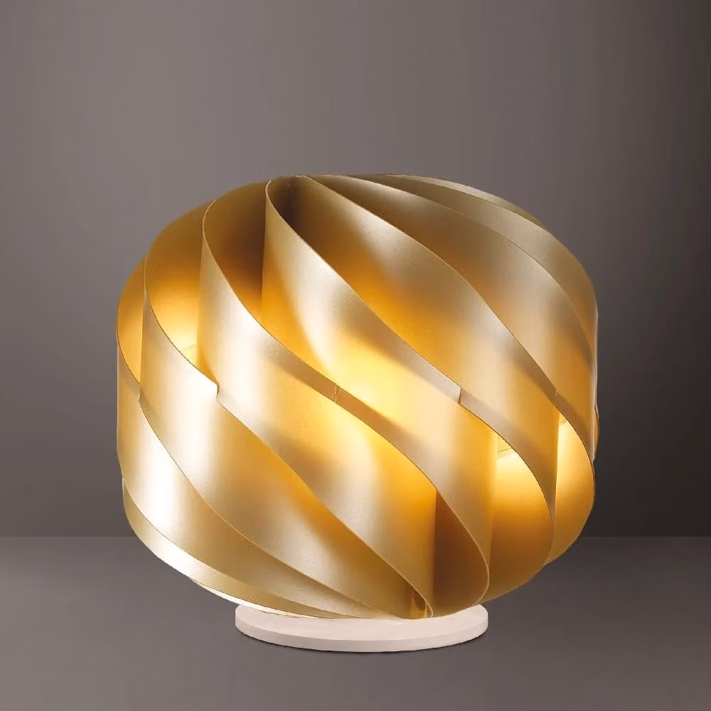 Lampada da Tavolo LAP New Gold in Plastica, Colore Oro/Ottone, H 24 cm x L 25 cm – 2