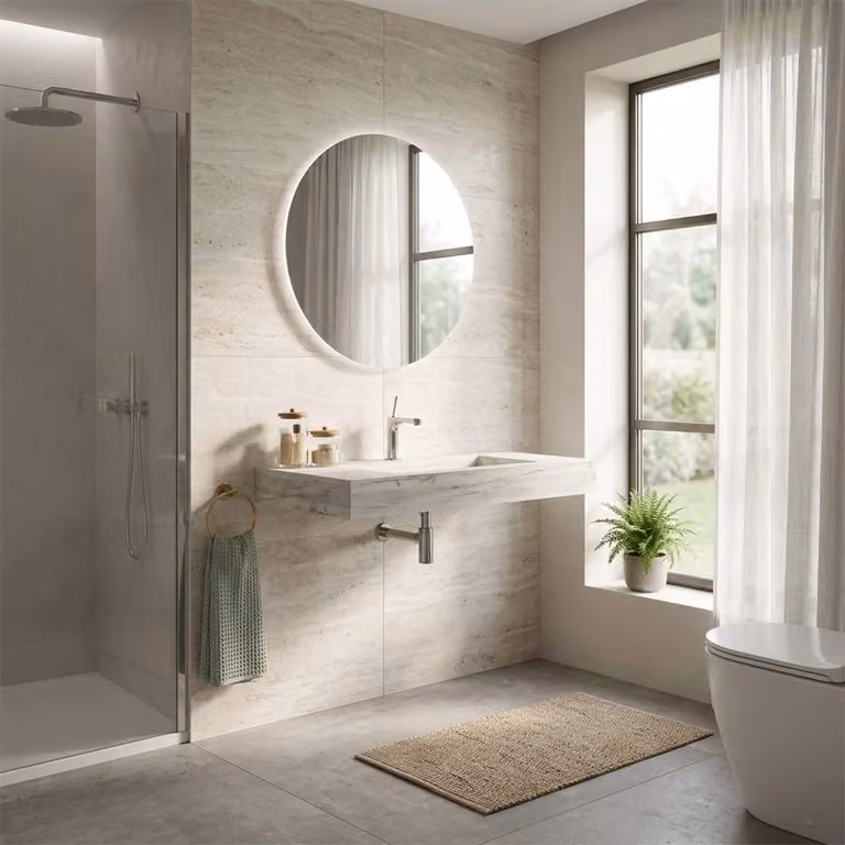 Lavabo in stratificato hpl da 80 cm rovere ghiaccio