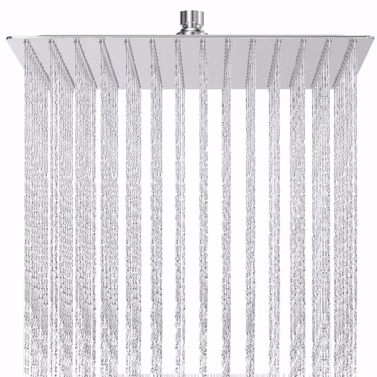 Doccia a soffitto Regendusche, 12 pollici, quadrata (30x30 cm), in acciaio inossidabile, con ugelli anticalcare, a risparmio idrico, finitura lucida