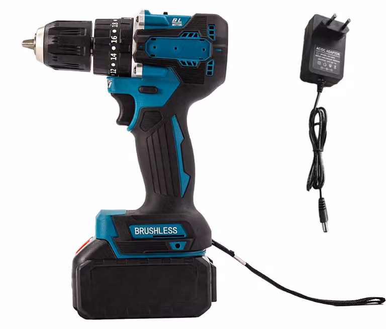 Trapano a batteria, potenza di impatto, luce LED integrata, fissaggio, UE