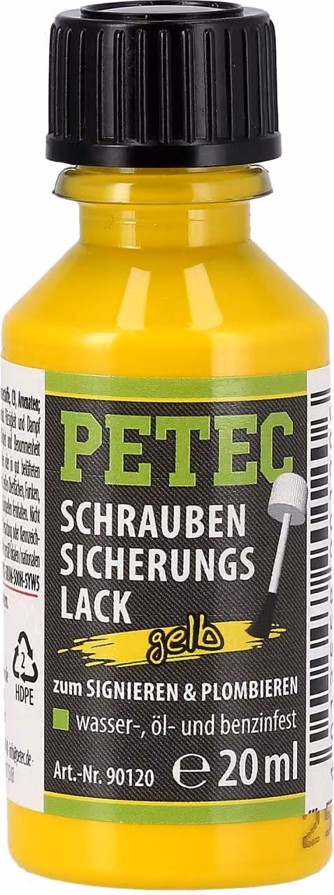 Petec viti con chiusura a vite, giallo, 20ml