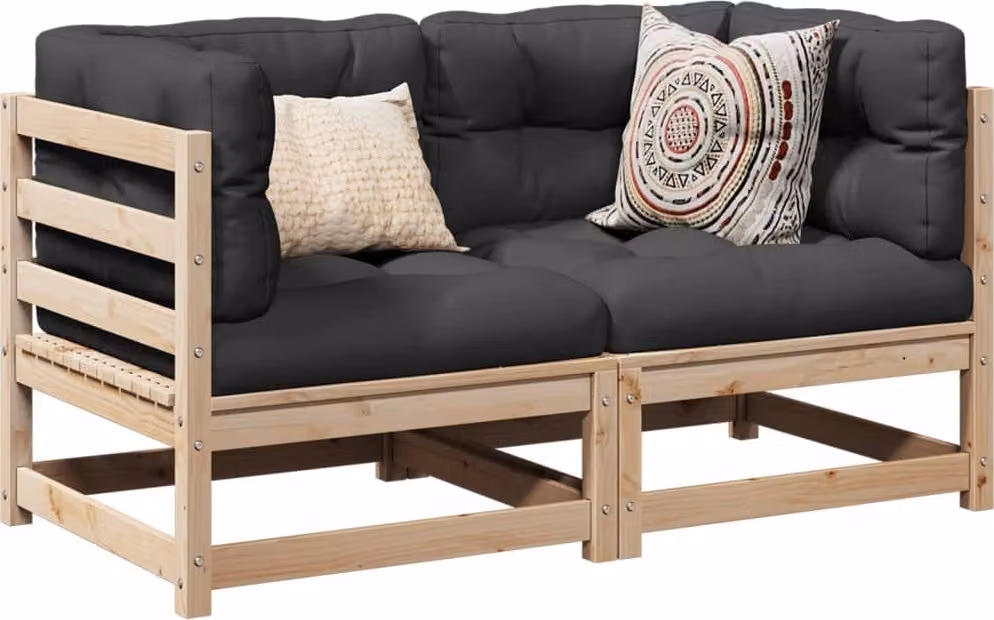 Maison Exclusive - Set Divani da Giardino 2 pz in Legno Massello di Pino