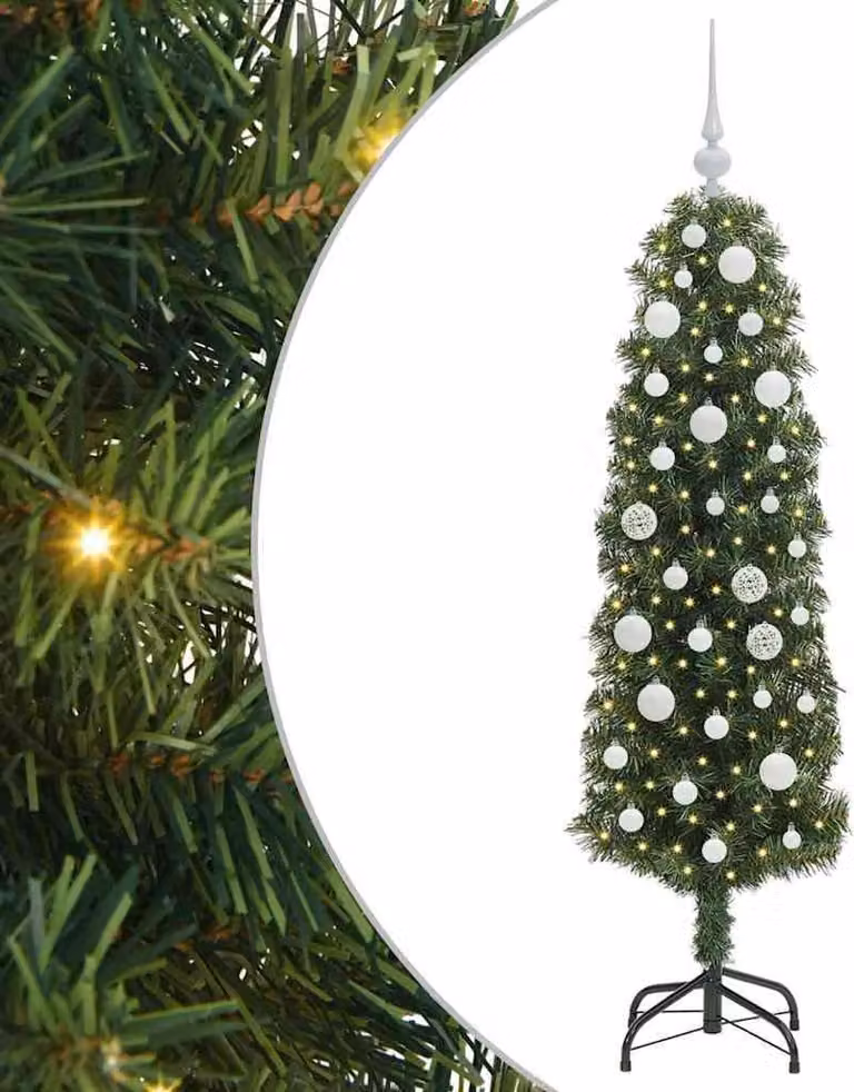 Albero di Natale artificiale con 150 LED Verde 150 cm