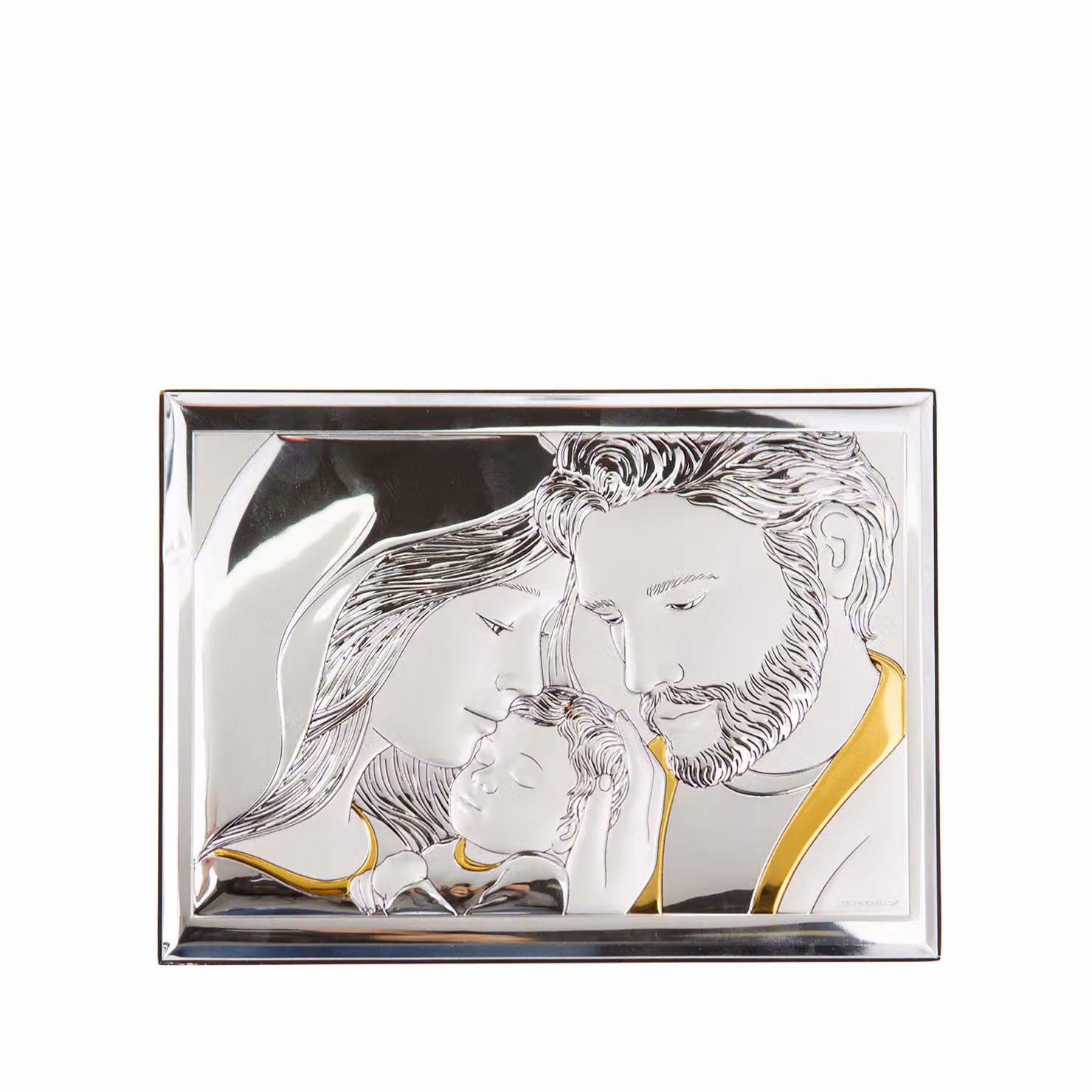 Icona Sacra Famiglia Miro Silver di Beltrami in oro e argento, L: 21 cm, H: 15 cm – 2