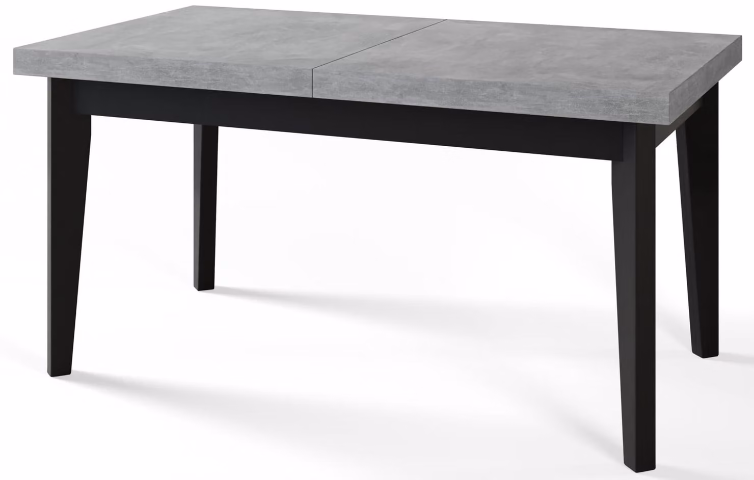 Alpi Moebel, Tavolo da Pranzo Skandi, Tavolo da Cucina Allungabile, Dimensioni: 120-160x80x78 cm, Gambe in Legno Nere, Atelier