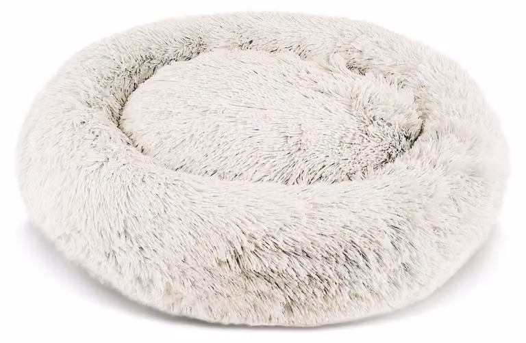 Letto morbido per cani e gatti, con rivestimento removibile, color crema, extra grande (81 cm)