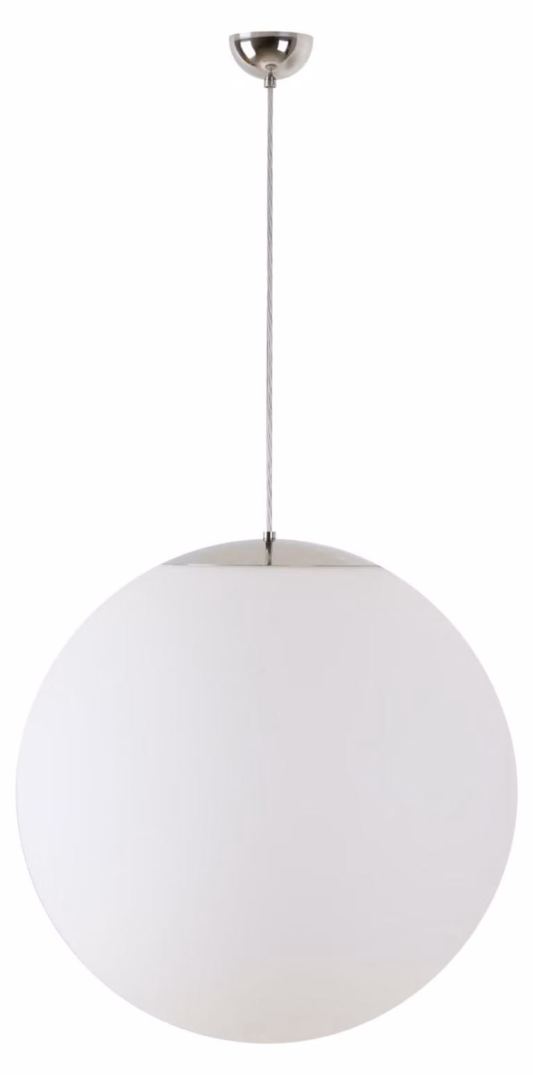 OSMONT ADR53077 ADRIA S5 apparecchio a sospensione in vetro acciaio inox lucido / bianco IP40 3x60W E27