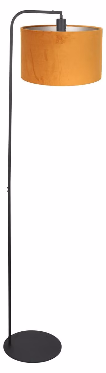 Lampada da terra - nero - Stang - metallo velluto - Ø 28cm - E27 - 4793ZW - Steinhauer