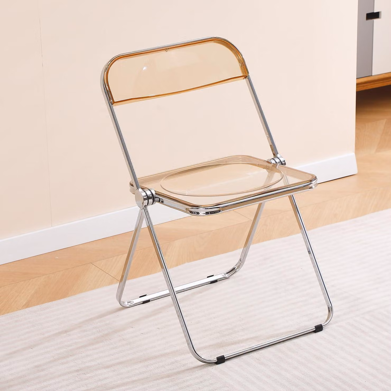Sedia pieghevole, colore giallo, dimensioni 48 x 48,5 x 75,5 cm, peso 6,15 kg