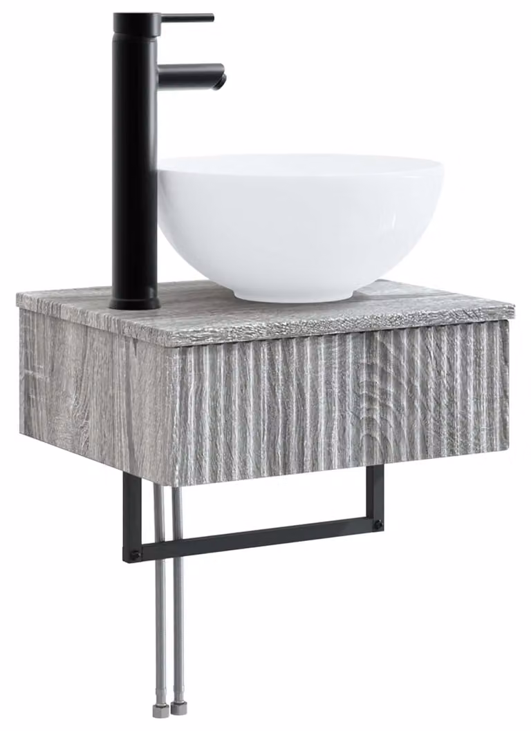 Lavabo da Parete Sonoma grigio 40 x 35 x 39 cm