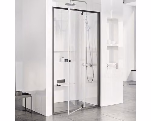 Porta doccia RAVAK Pivot PDOP2-110 nero+trasparente 03GD0300Z1