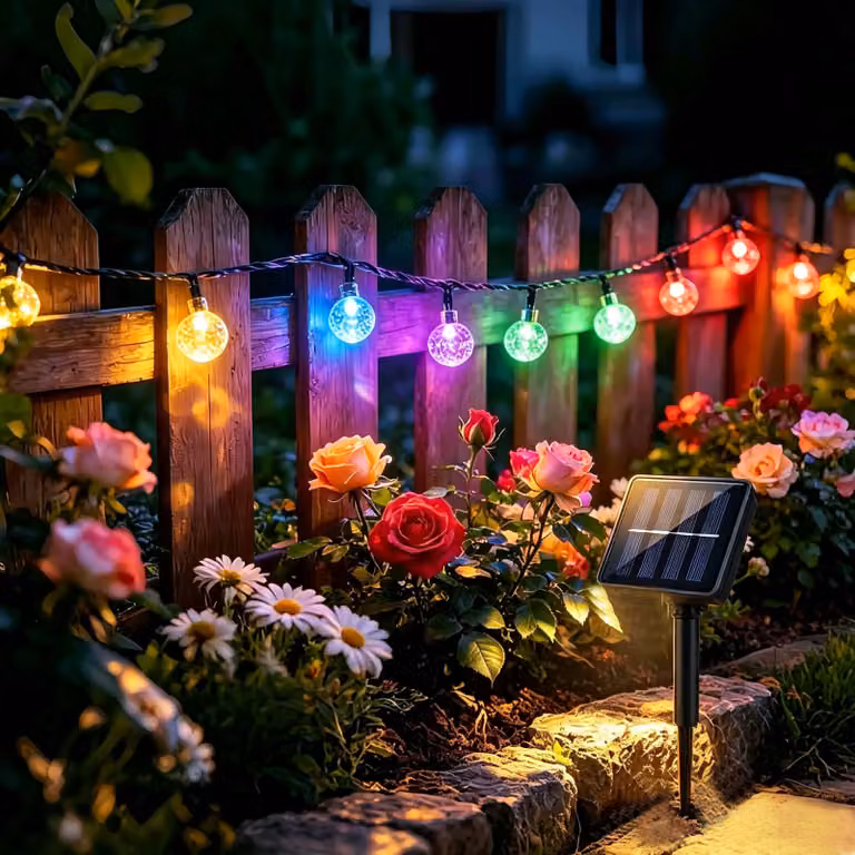 Catena luminosa solare, 12 metri, 100 LED, impermeabile, 8 modalità, multicolore
