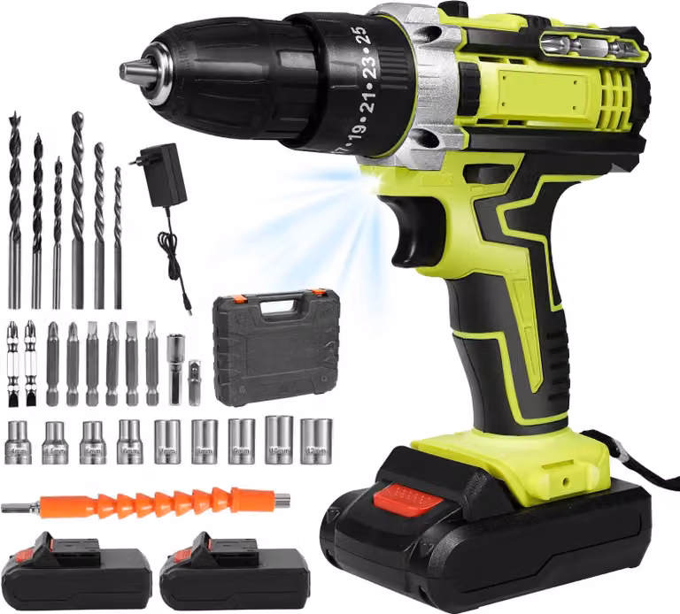 Avvitatore a percussione elettrico a batteria, batteria ricaricabile da 28 V, velocità 1350 giri/min, con batteria 2X