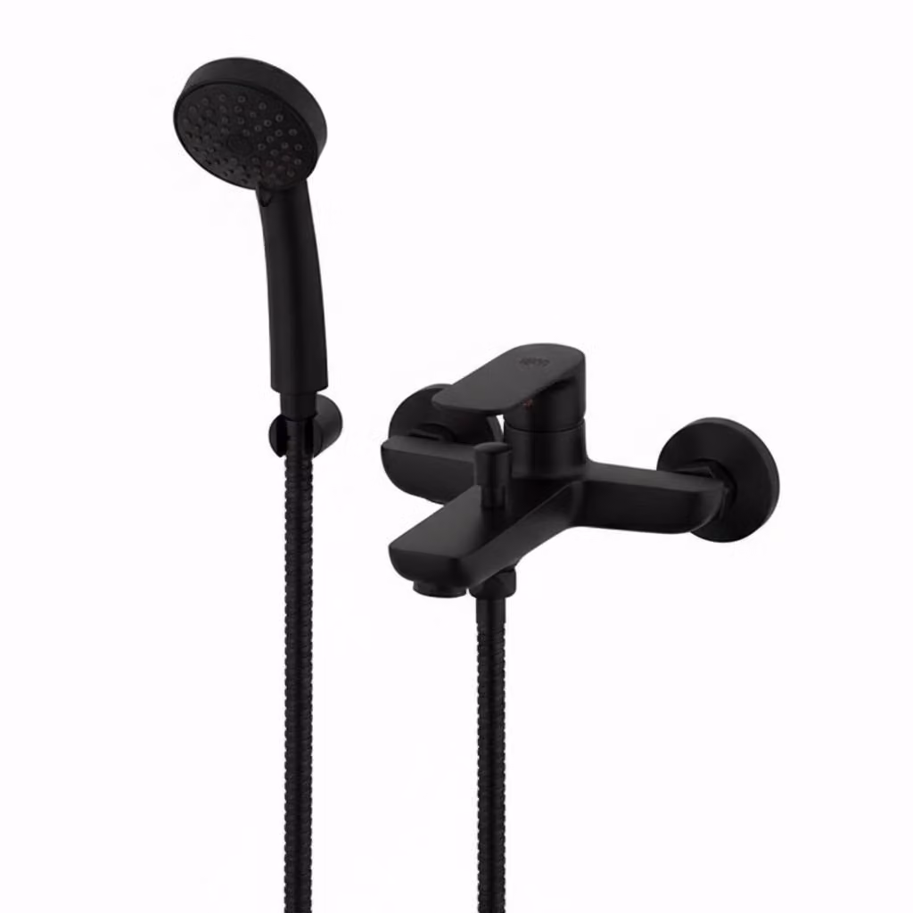 Miscelatore vasca esterno con doccetta Vema SLATE V14081 - Nero Opaco