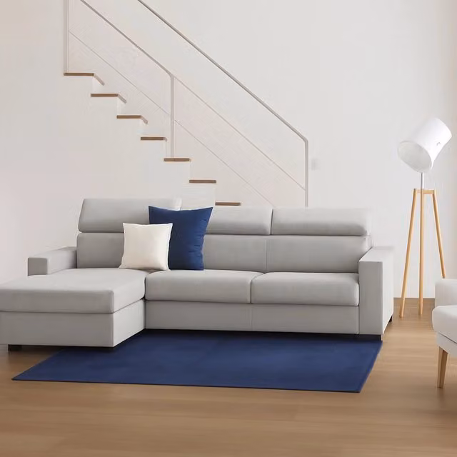 Divano ad angolo Akela Talamo Italia con chaise longue sinistra e contenitore, in tessuto grigio, L: 280 cm, H: 85 cm, P: 95 cm – 1