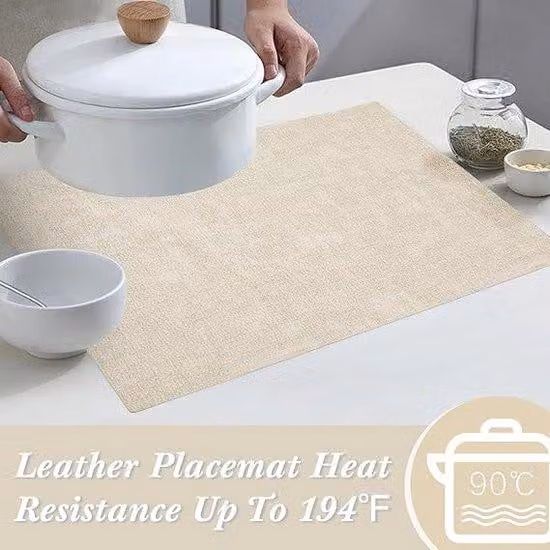 Tappetini antiscivolo, resistenti al calore, 43x31 cm, per tavolo da cucina, neri