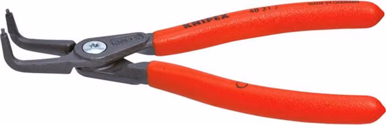 Pinza per anelli di sicurezza, curva, J11, grigia, atrament. Knipex | 4003773048633