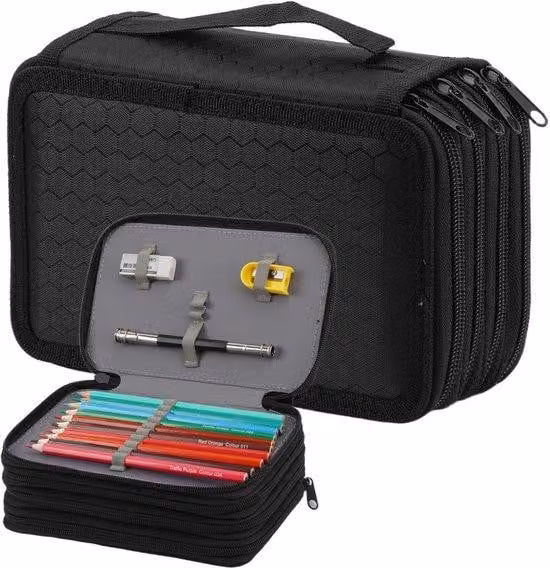 Grande astuccio a 4 scomparti, 72 scomparti, per l'ufficio, l'arte, i viaggi