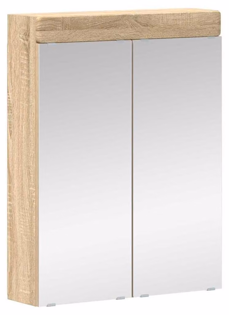 Mobiletto da bagno in legno con 2 ante