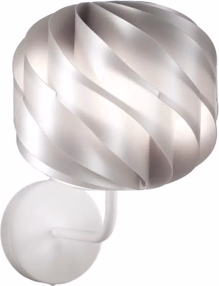 Applique Moderna Globe Linea Zero Polilux Argento e Bianco con 1 Luce E27