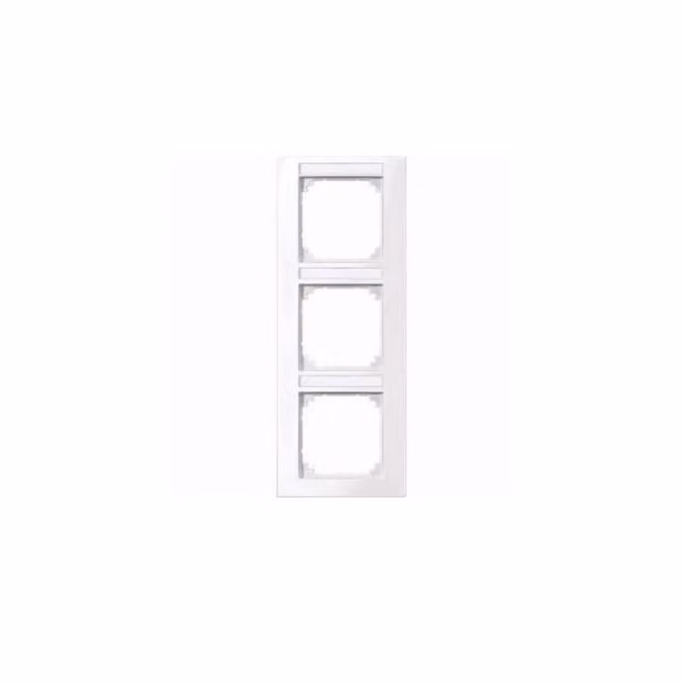 Cornice M-PLAN, con 3 spazi per la scritta, montaggio verticale, bianco brillante
