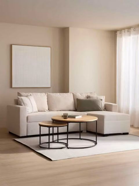 Divano letto reversibile Onel beige Kenay Home