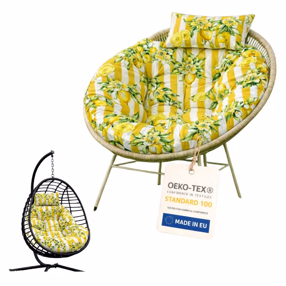 Blomster cuscino per sedia sospesa 100 cm impermeabile con cuscino aggiuntivo per giardino balcone cocoon