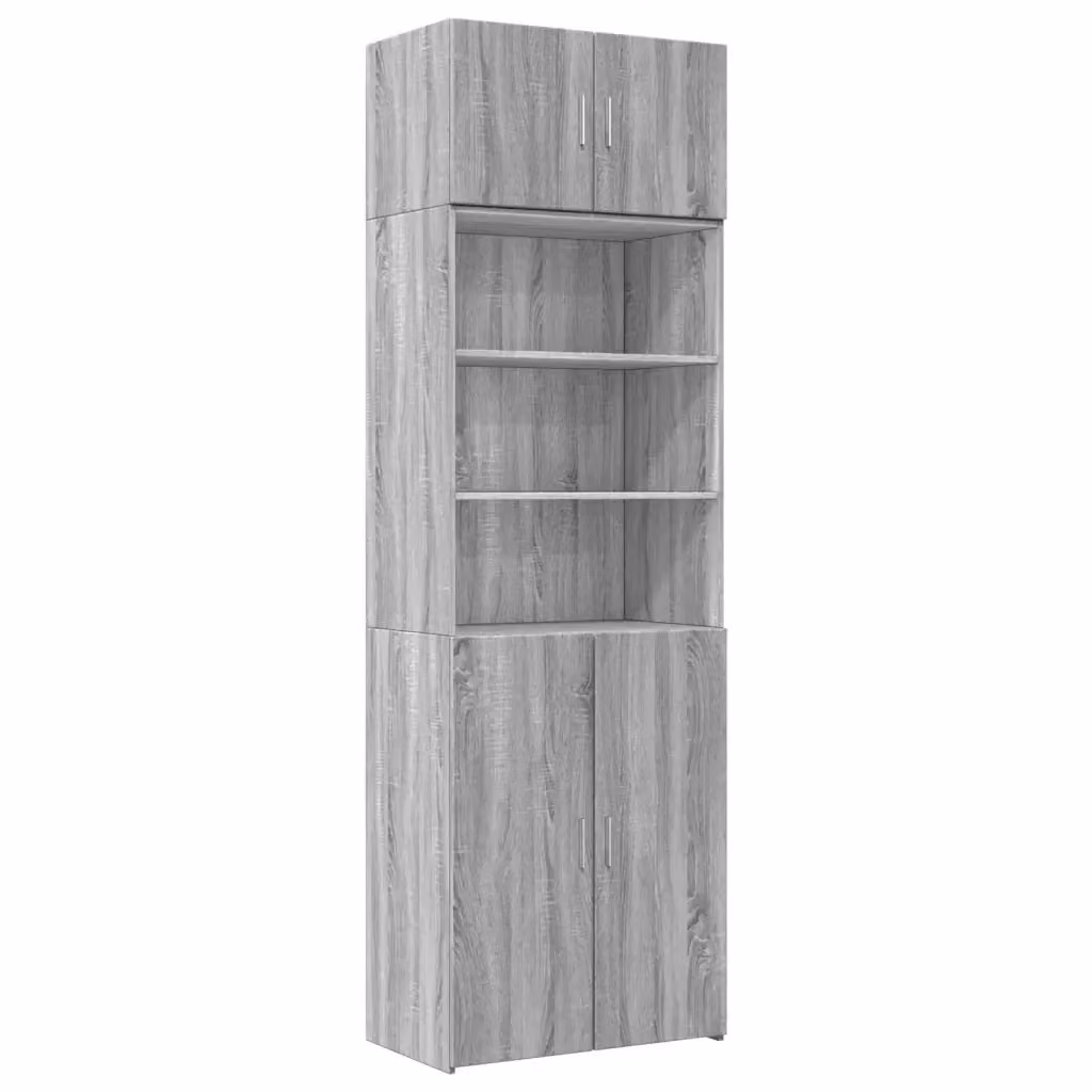 Armadietto a muro vidaXL Grigio con ante a battente e ripiani interni, L: 70 cm, P: 42,5 cm, H: 225 cm – 2