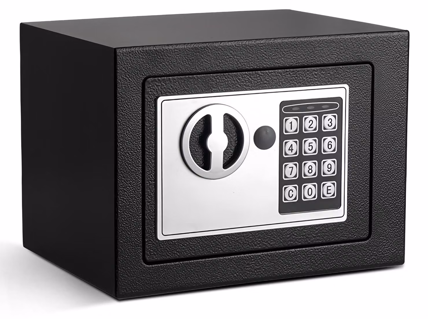 Cassaforte elettronica mini - Capacità 6,6 litri - Dimensioni 23x17x17 cm - Acciaio legato - Colore nero
